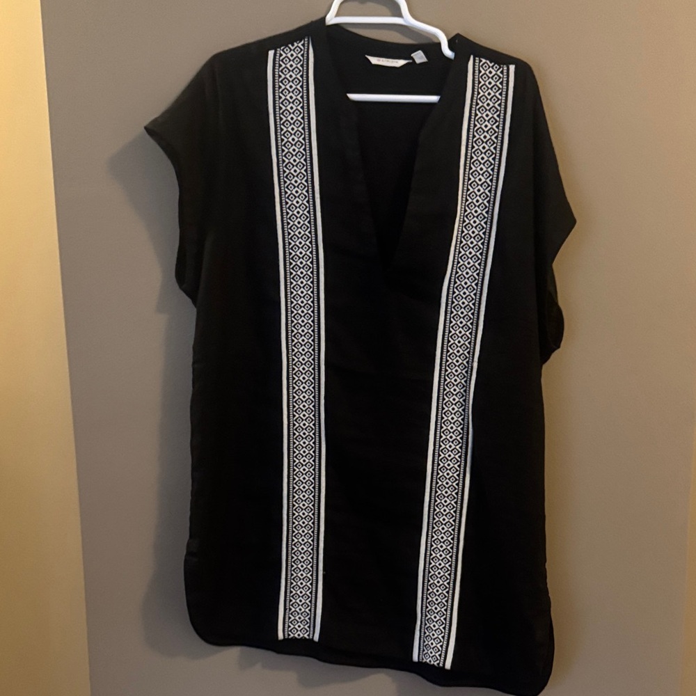 Athleta Black Embroidered Women's Swim Swimsuit Cover Up